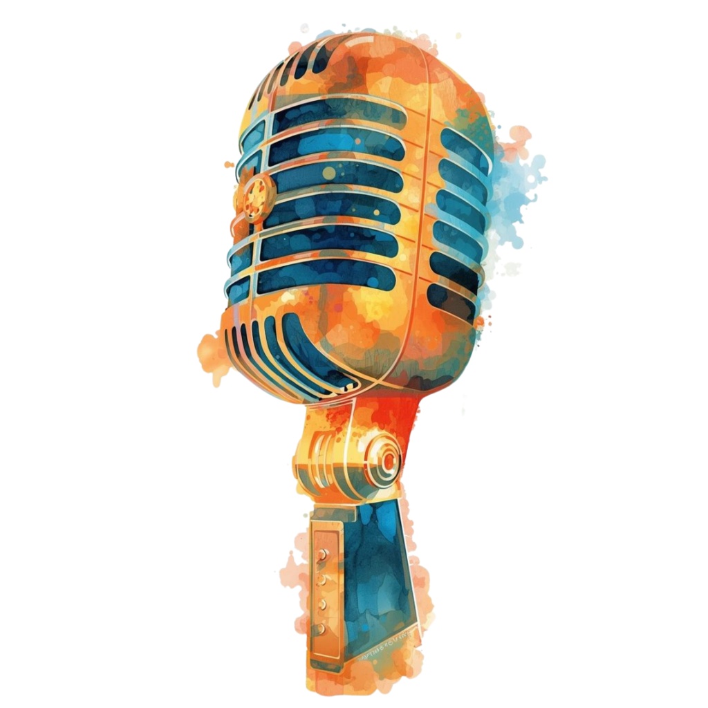 水彩風ポップなライブグッズ・クリップアートセット(全10種/PNG背景透過)