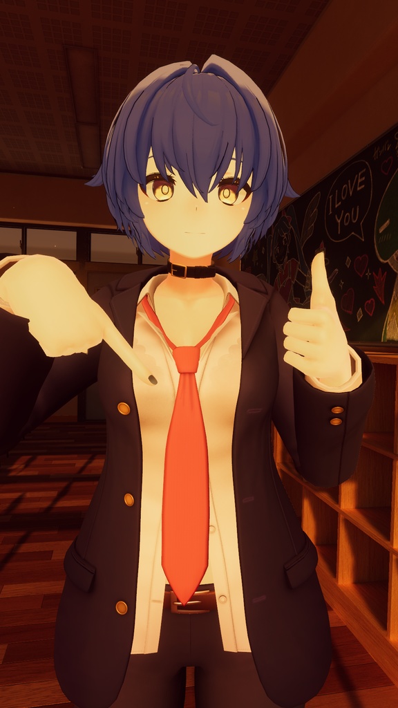 オリジナル3Dモデル 「Naughty blazer」桔梗、APOLLO対応衣装