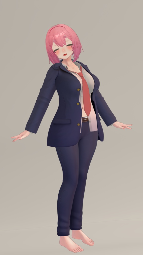 オリジナル3Dモデル 「Naughty blazer」桔梗、APOLLO対応衣装