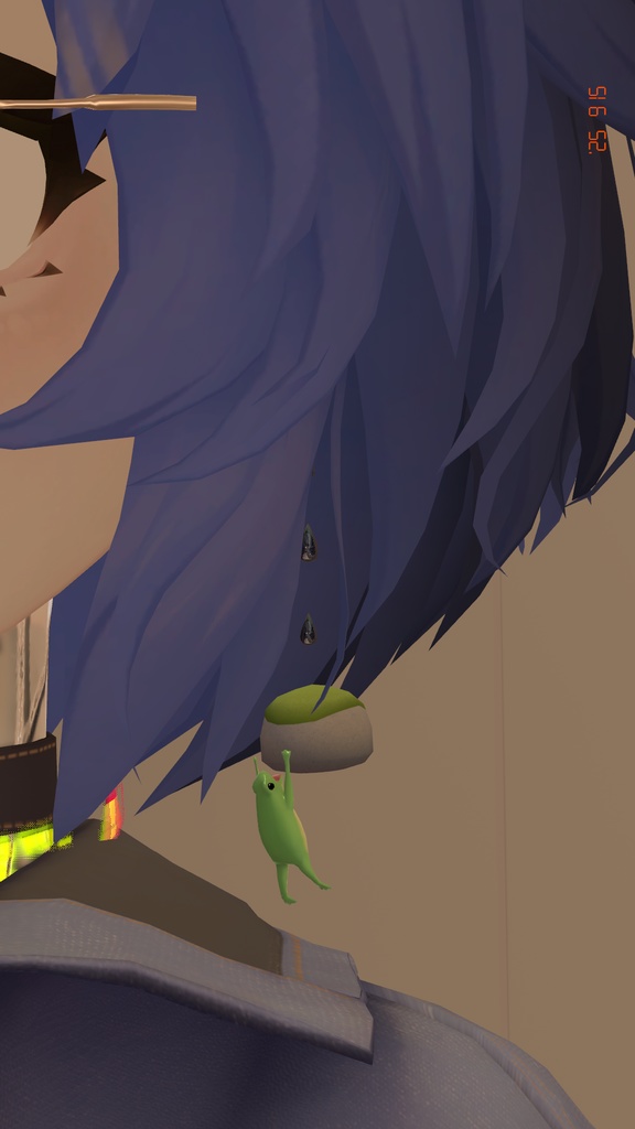 ふろぐっぐ~(苦悶)【カエル型イヤリング】 オリジナル3Dアクセサリー