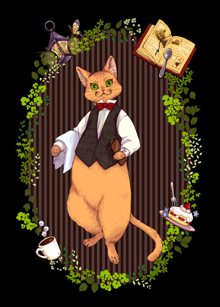 イラストカード『cafe "capricious cat"』