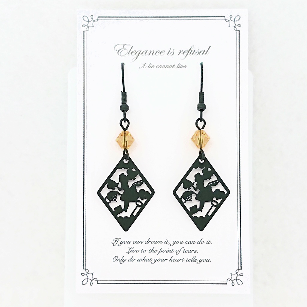 『不思議の国のアリスのシルエット』ピアス/イヤリング