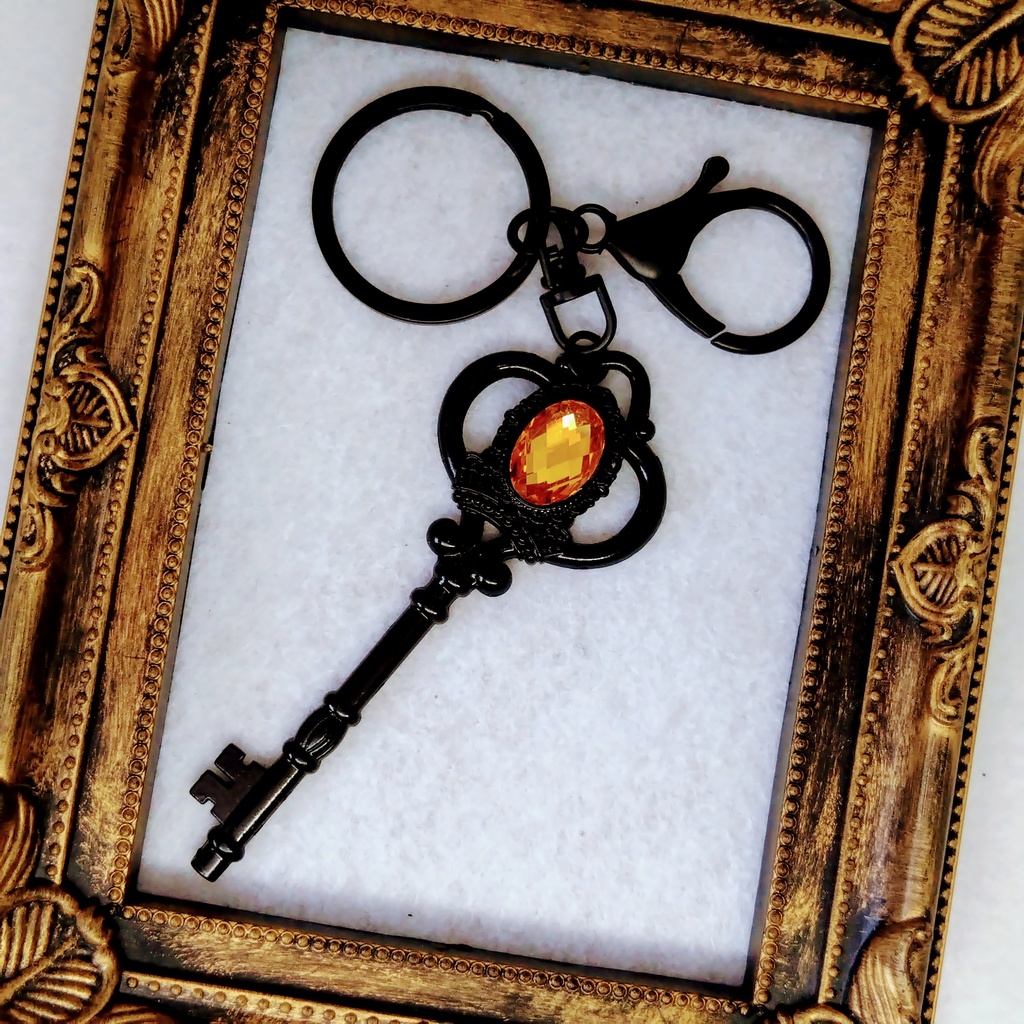 魔法の鍵 ツイステッドワンダーランド マジカルペン バックチャーム キーホルダー サバナクロー寮 魔法石 鍵 ブラックver.