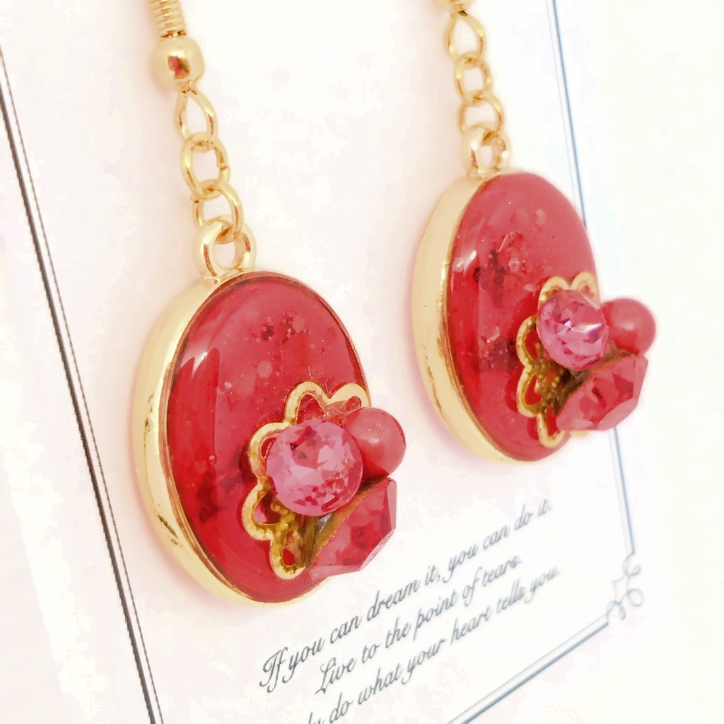 魔法少女まどか☆マギカ ソウルジェム 佐倉杏子 ピアス イヤリング アクセサリー