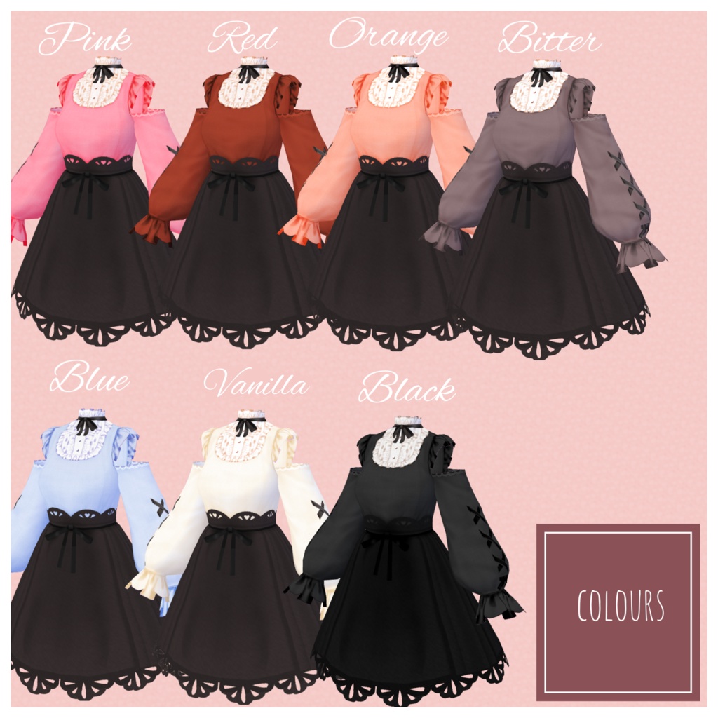 【無料】ハイウエストフリルワンピ