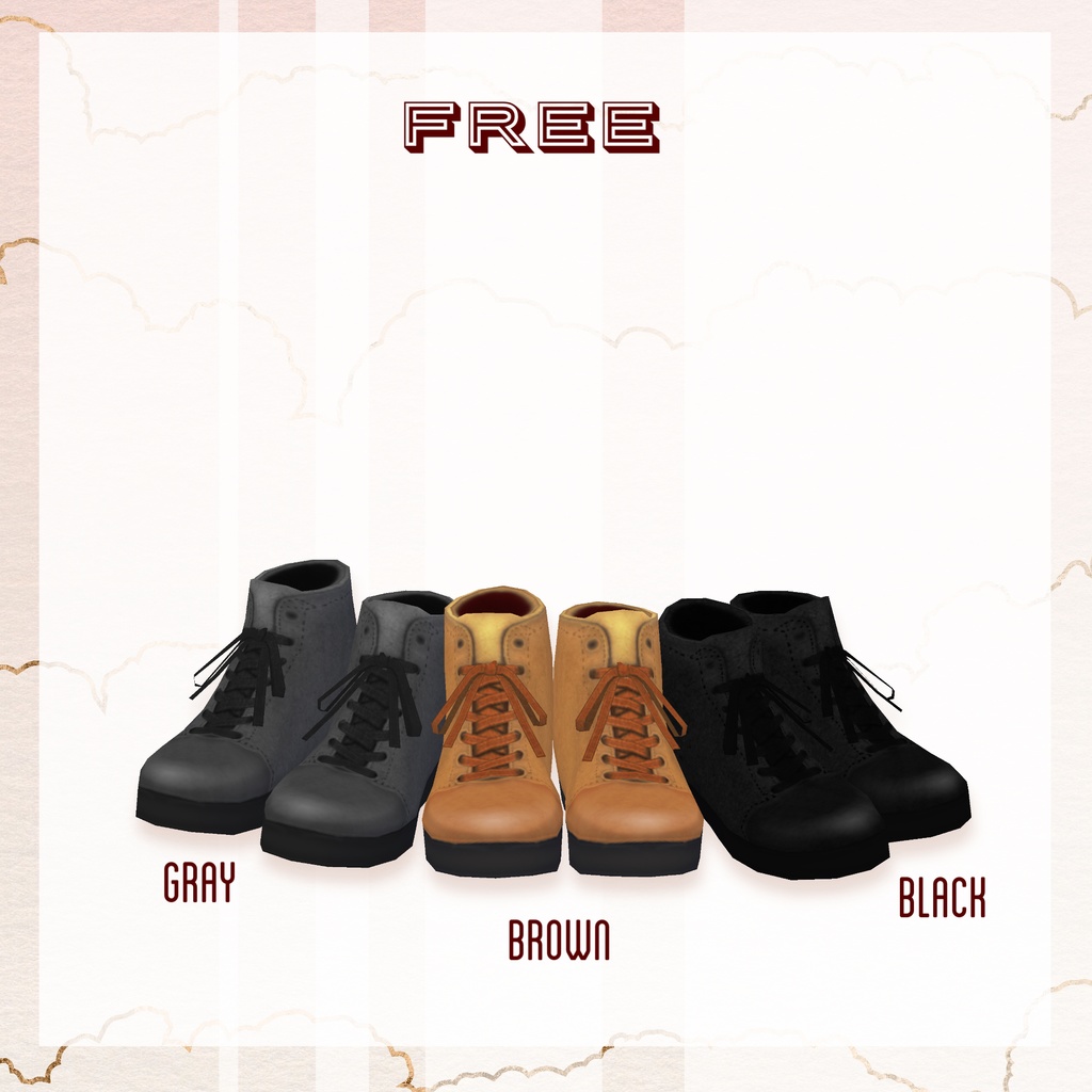 【無料版あり】カラーハイカットシューズ