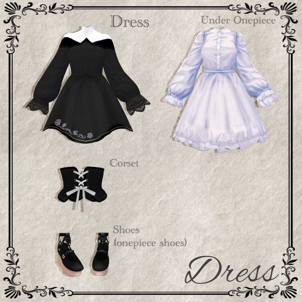 【無料版あり】ドールシスターコーデ【#VRoidFF】