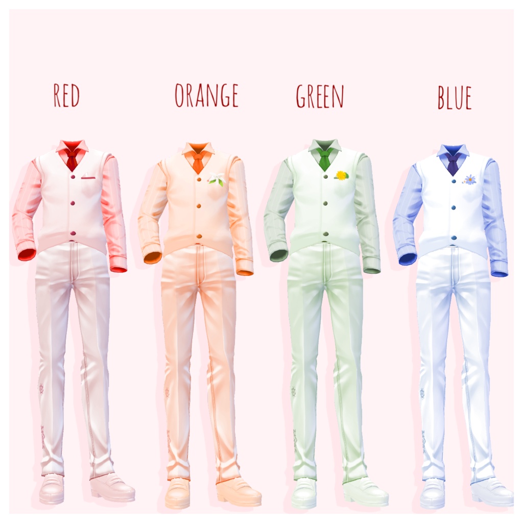 【無料】フラワーホワイトベスト