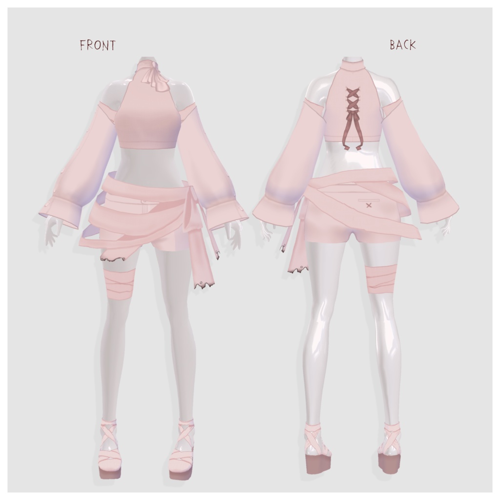 【無料版あり】ハイネックバンデージコーデ