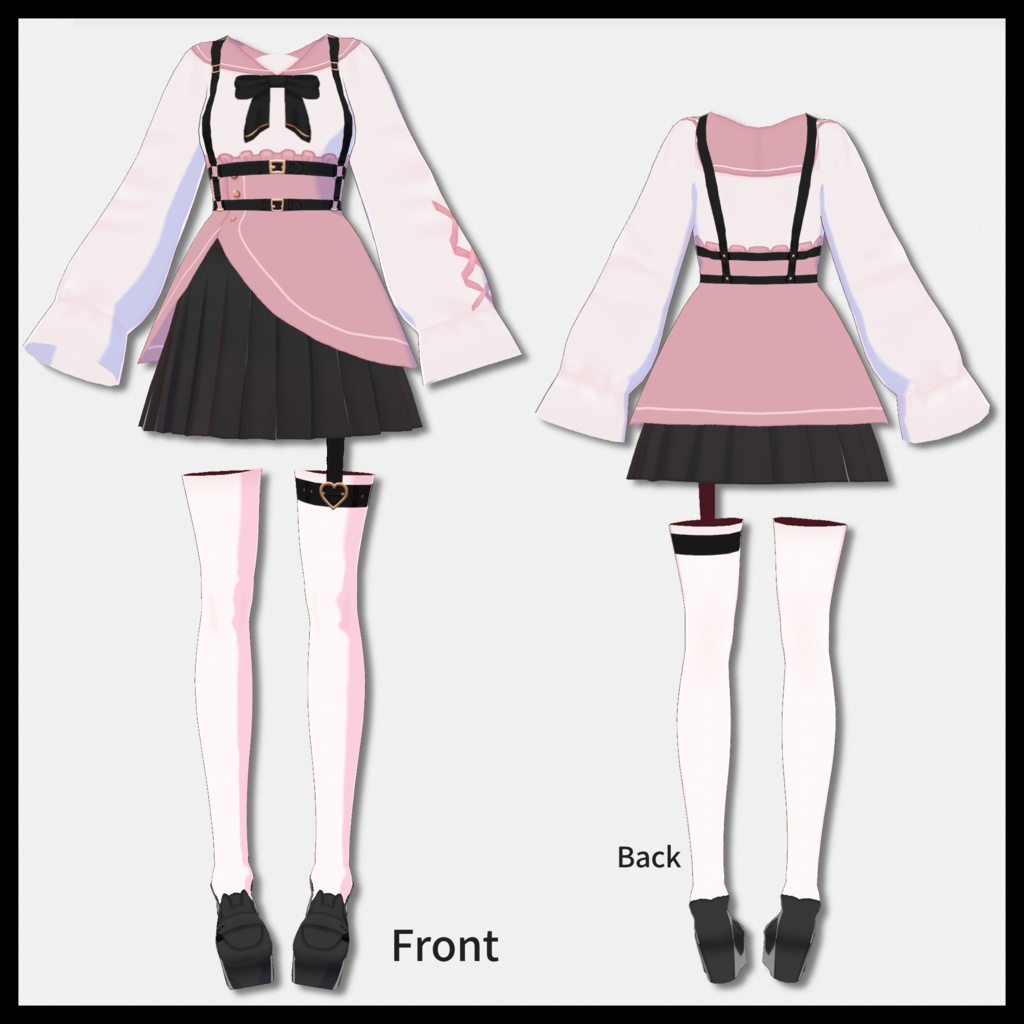 【無料版有り】セーラーハーネスワンピースセット