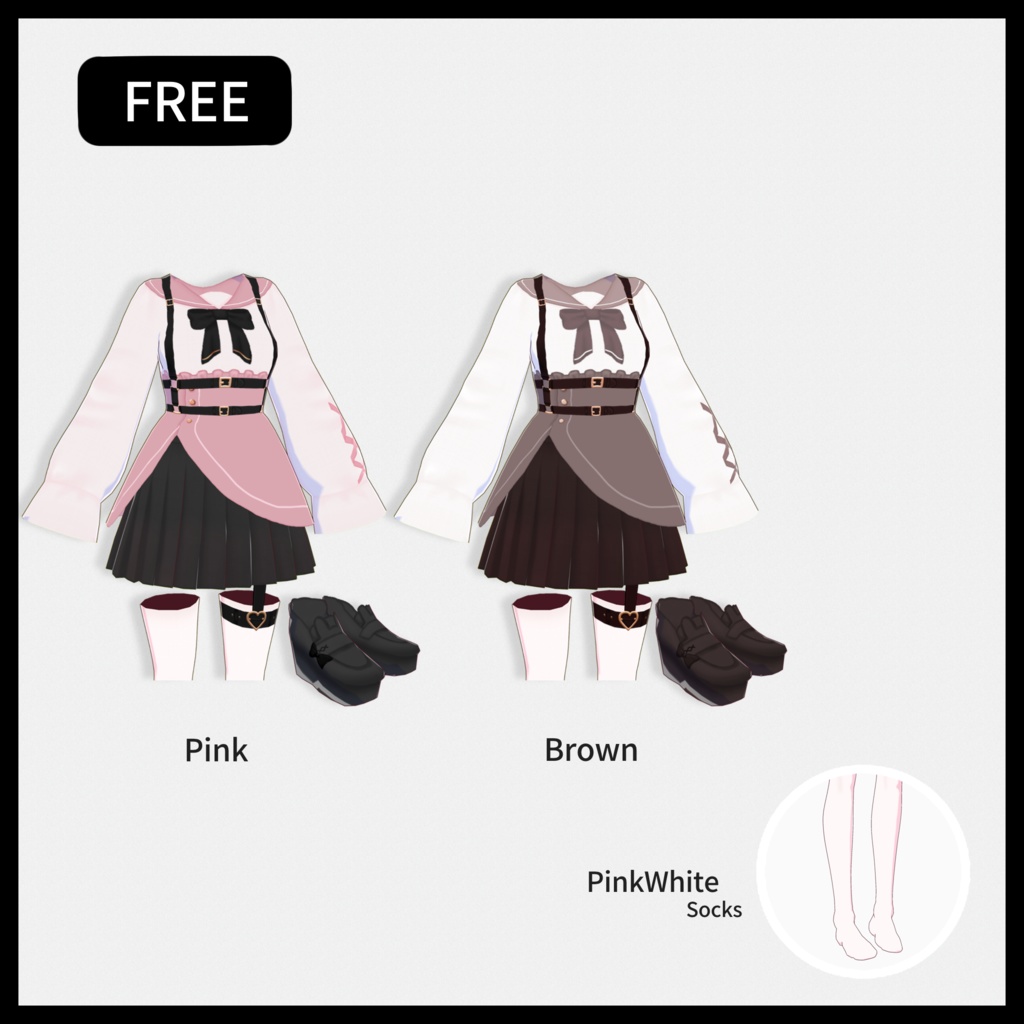 【無料版有り】セーラーハーネスワンピースセット