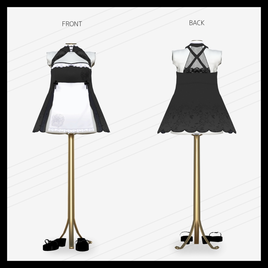 【無料版有り】チャイナ×メイドスイムウェア