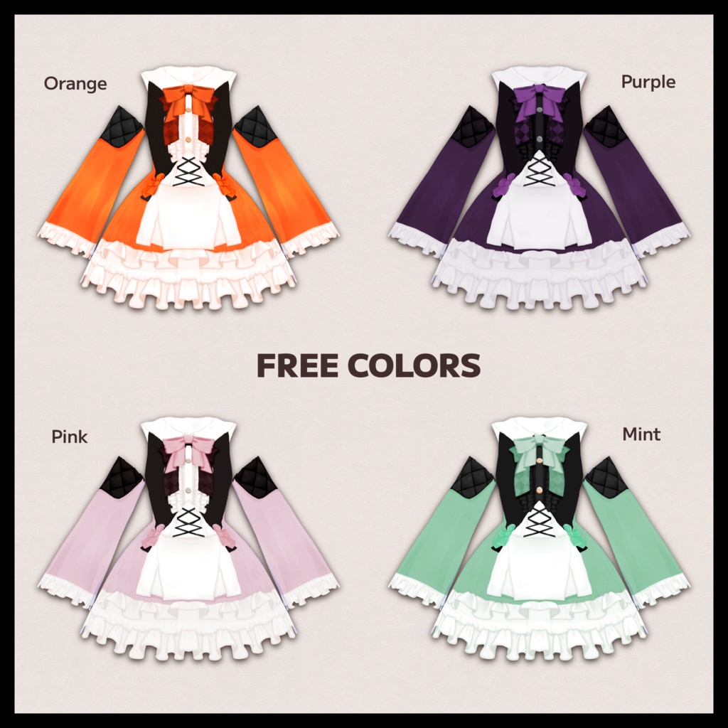 【無料版有】ハロウィンウィッチドレス