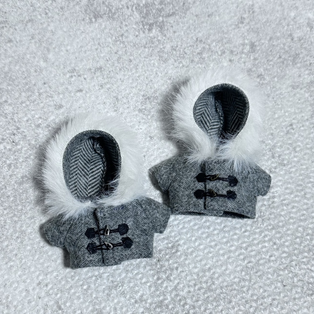 10〜12センチぬい用ダッフルコート・マフラーセット