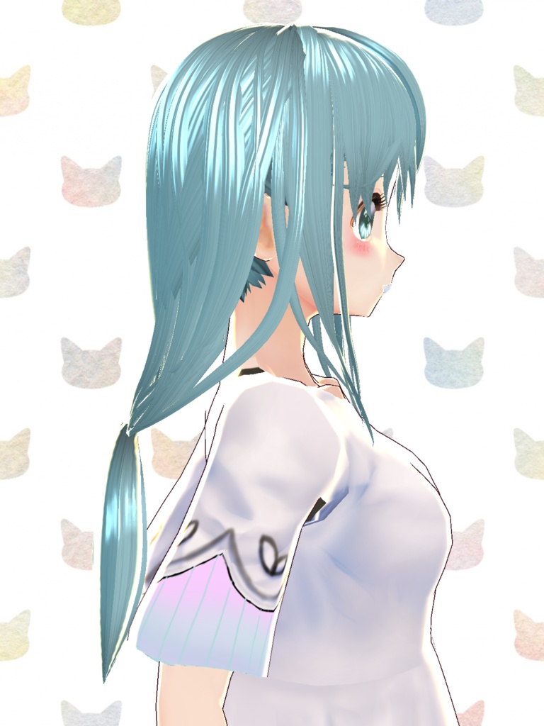 【Vroid】後ろ一つ結び ヘアープリセット