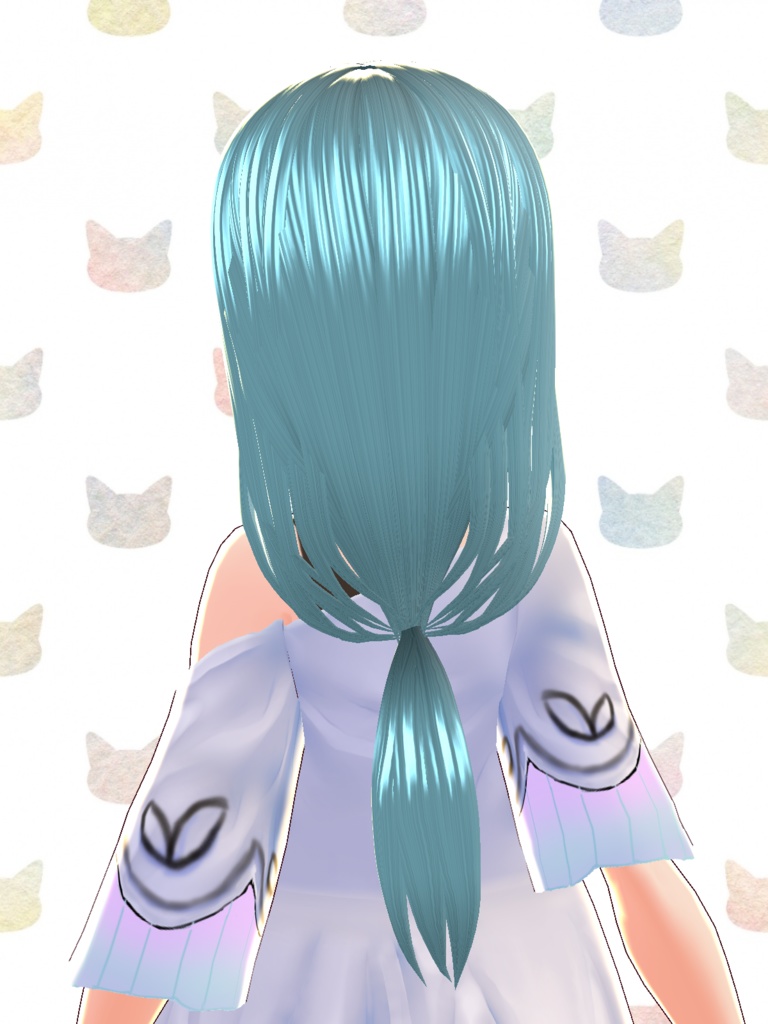 【Vroid】後ろ一つ結び ヘアープリセット