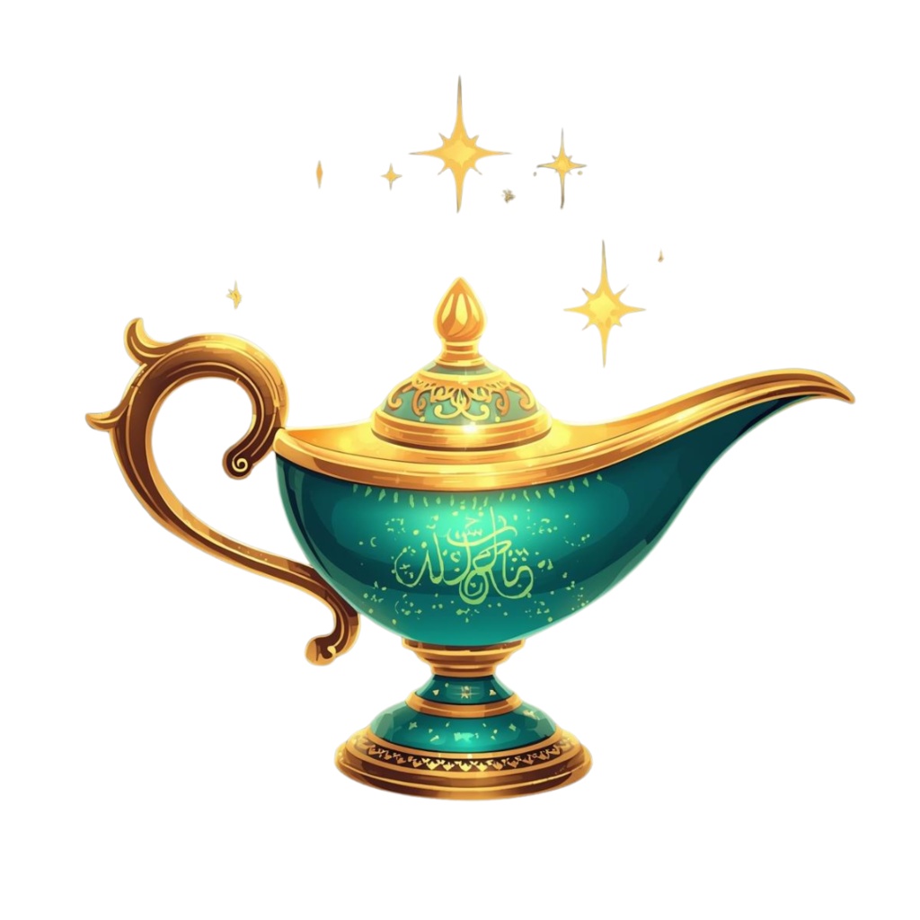 【PNG素材】大人可愛いアラビアンナイトクリップアートセット(全8種/水彩スタイル/背景透過)