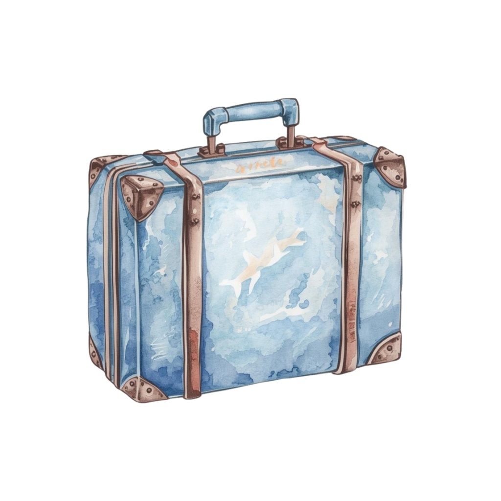 【PNG素材】大人可愛いDrive Memoriesクリップアートセット(全8種/水彩スタイル/背景透過)