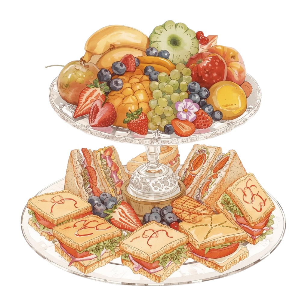 【PNG素材】大人可愛いピクニッククリップアートセット(全8種/水彩スタイル/背景透過)