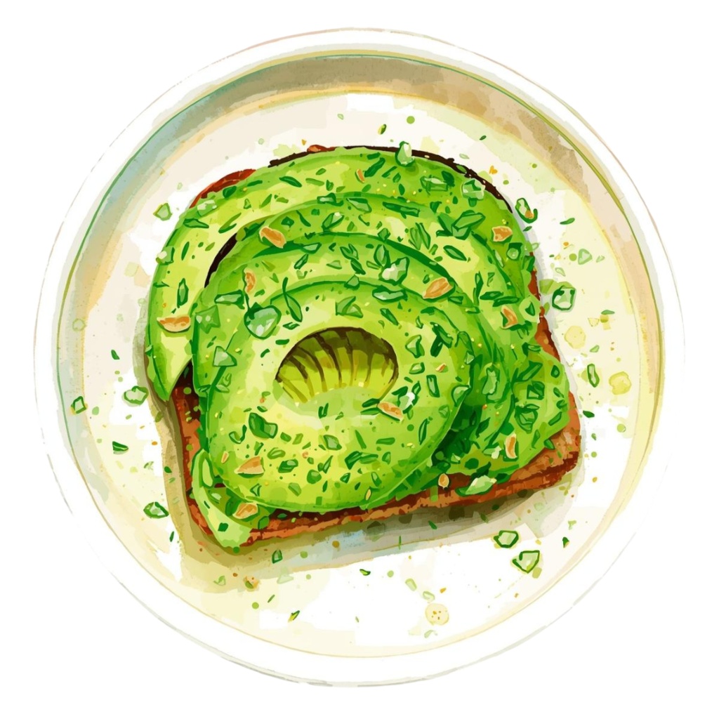 【PNG素材】大人可愛い朝ごはんクリップアートセット(全8種/水彩スタイル/背景透過)