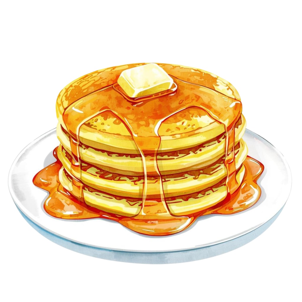 【PNG素材】大人可愛い朝ごはんクリップアートセット(全8種/水彩スタイル/背景透過)