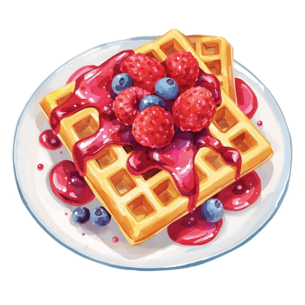 【PNG素材】大人可愛い朝ごはんクリップアートセット(全8種/水彩スタイル/背景透過)