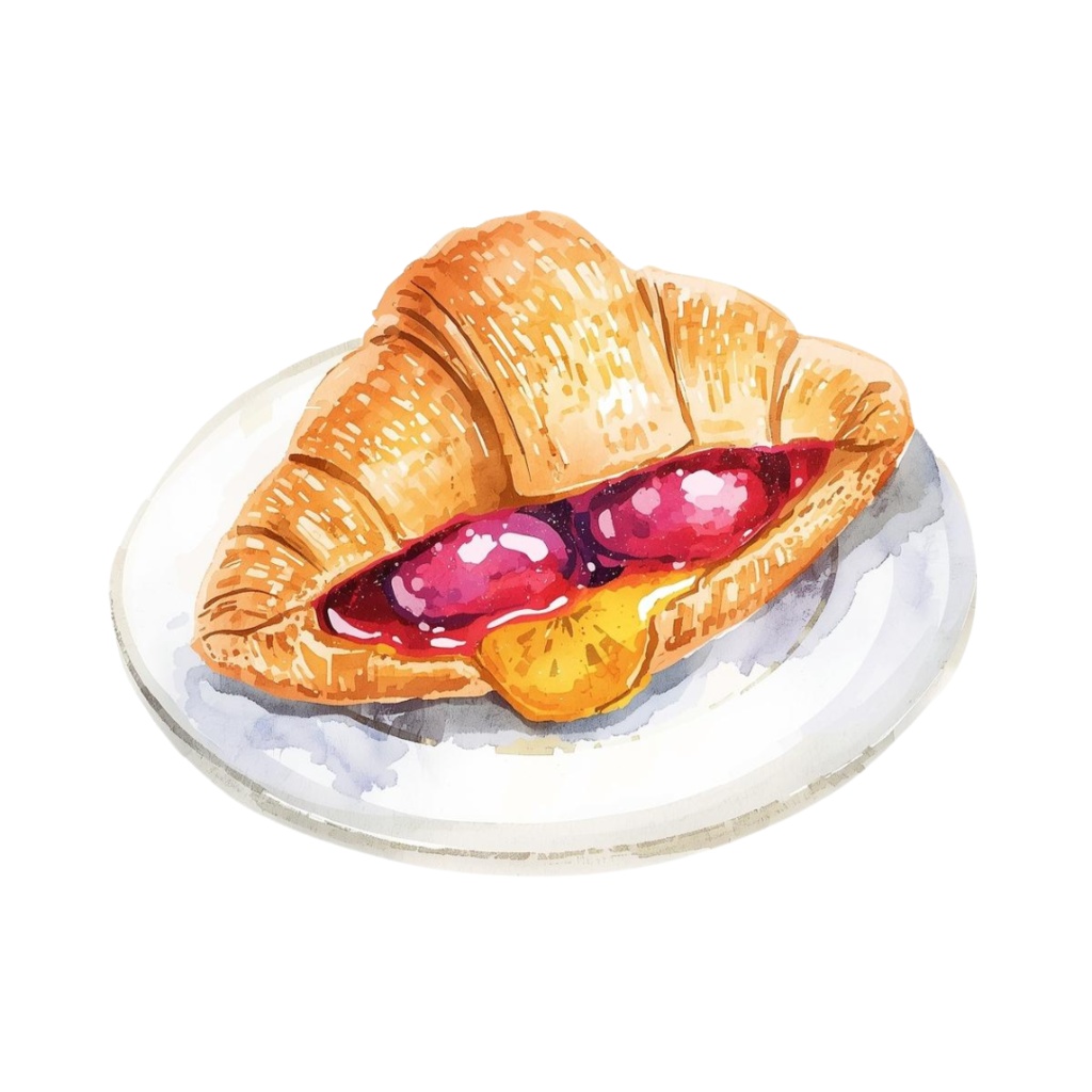 【PNG素材】大人可愛い朝ごはんクリップアートセット(全8種/水彩スタイル/背景透過)