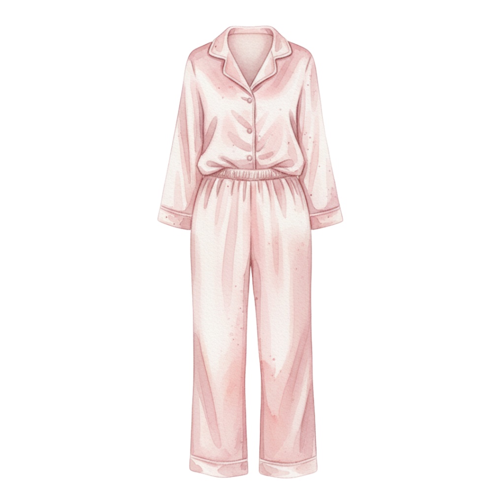 【PNG素材】大人可愛いパジャマパーティーリップアートセット(全10種/水彩スタイル/背景透過)