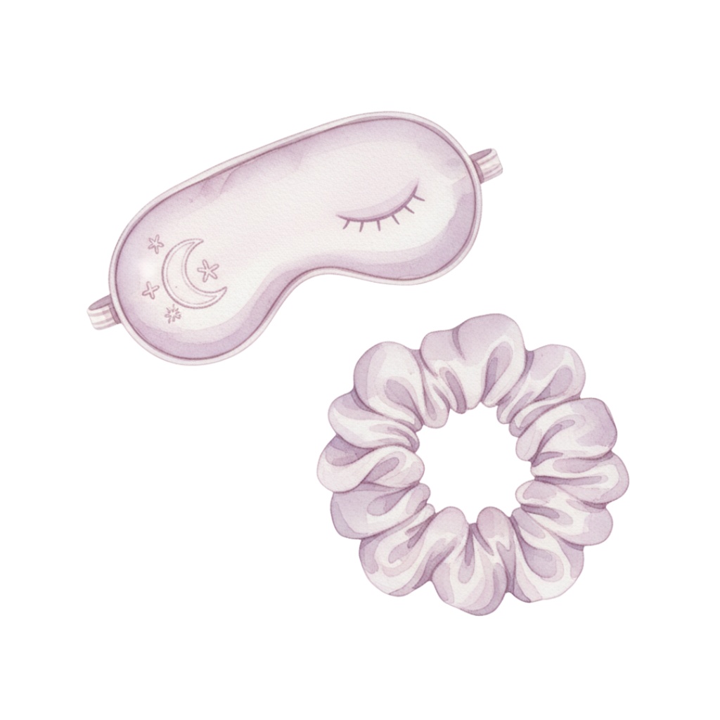 【PNG素材】大人可愛いパジャマパーティーリップアートセット(全10種/水彩スタイル/背景透過)