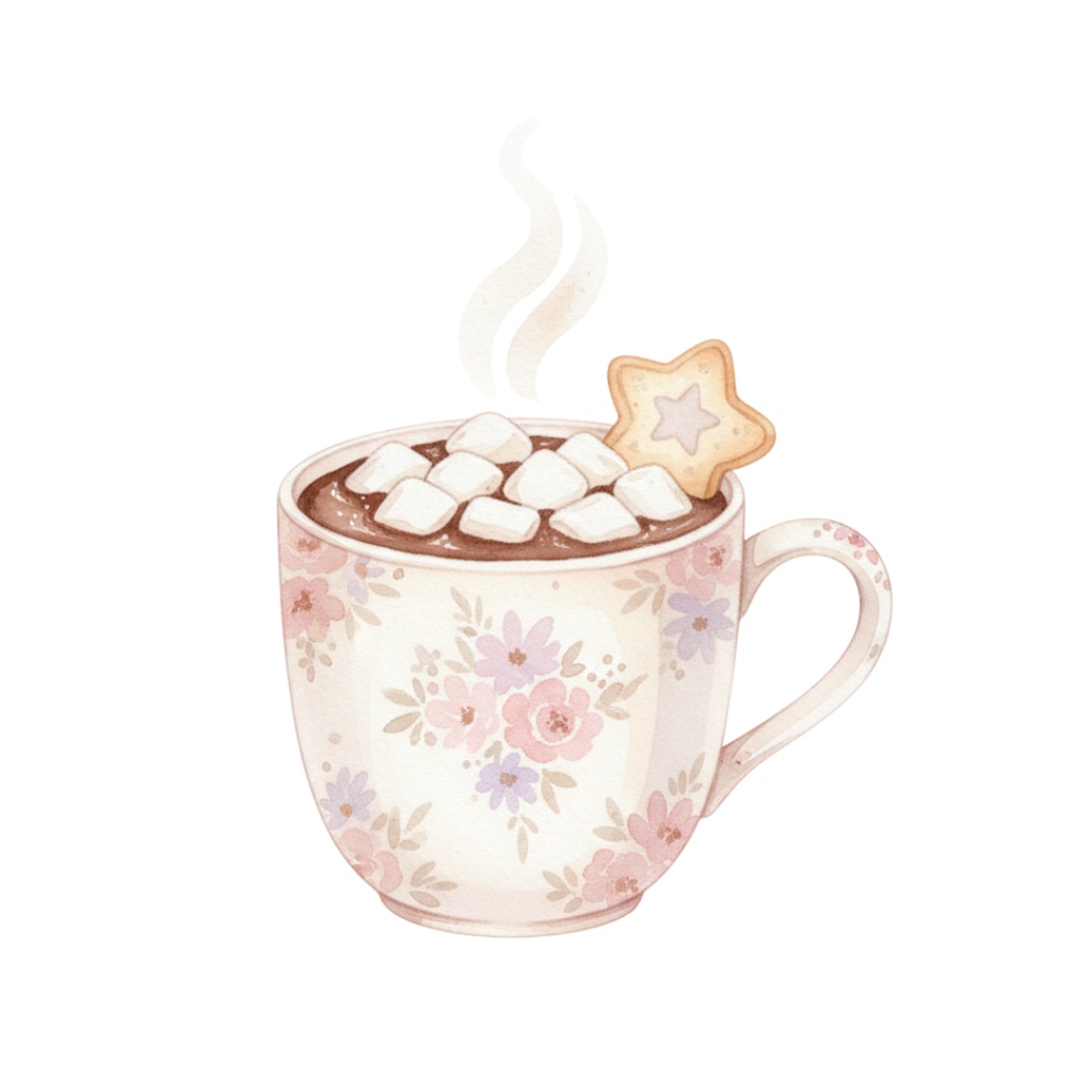 【PNG素材】大人可愛いパジャマパーティーリップアートセット(全10種/水彩スタイル/背景透過)