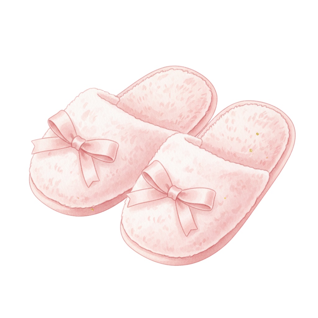 【PNG素材】大人可愛いパジャマパーティーリップアートセット(全10種/水彩スタイル/背景透過)