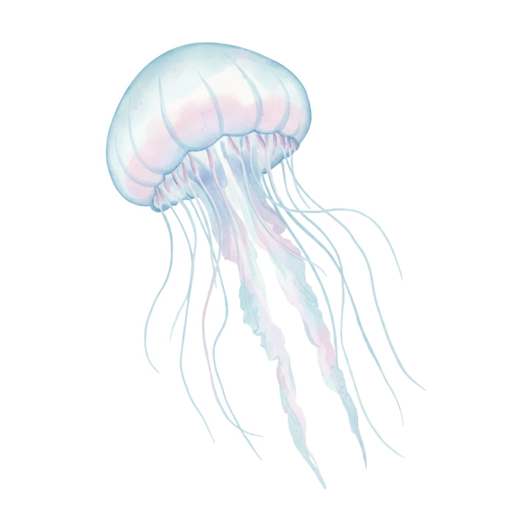 【PNG素材】大人可愛いマーメイドクリップアートセット(全15種/水彩スタイル/背景透過)