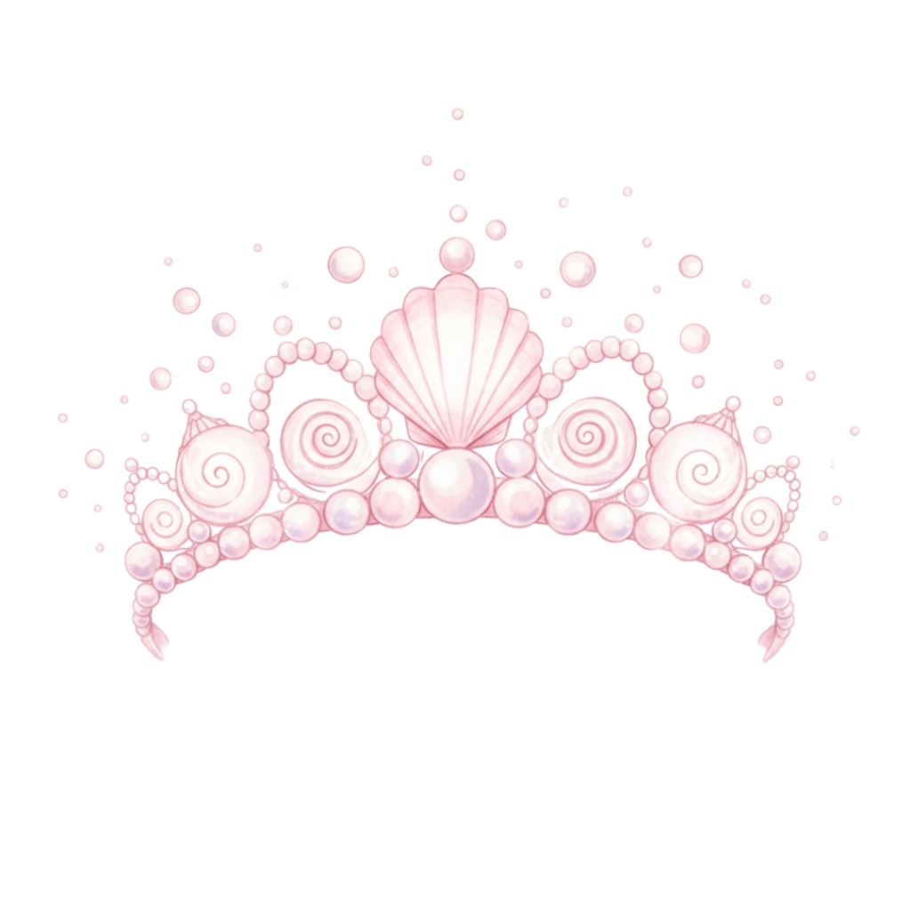 【PNG素材】大人可愛いマーメイドクリップアートセット(全15種/水彩スタイル/背景透過)