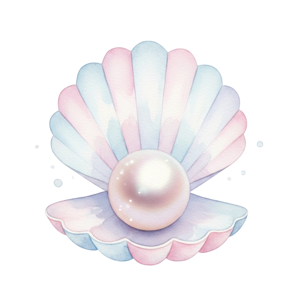 【PNG素材】大人可愛いマーメイドクリップアートセット(全15種/水彩スタイル/背景透過)