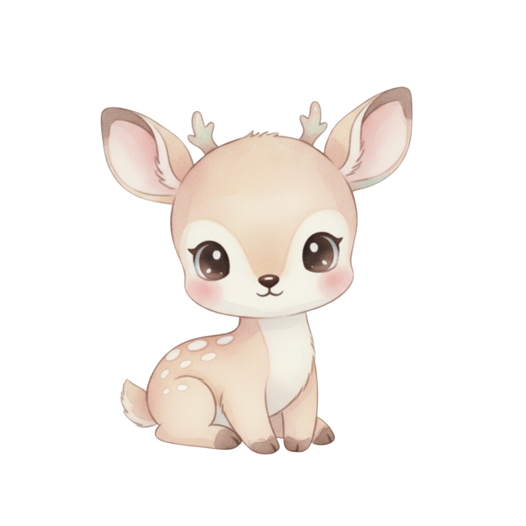 【PNG素材】大人可愛い森の仲間たちクリップアートセット(全12種/水彩スタイル/背景透過)