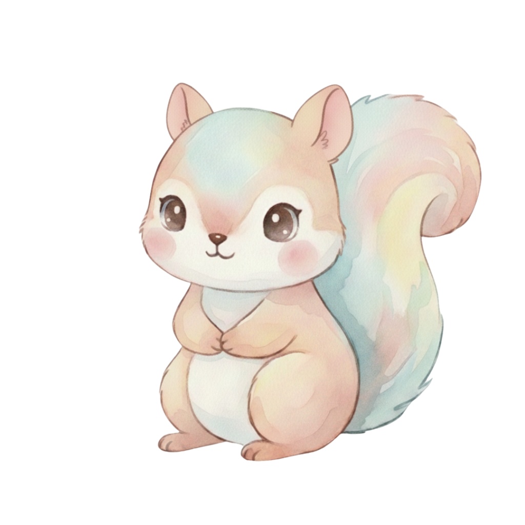 【PNG素材】大人可愛い森の仲間たちクリップアートセット(全12種/水彩スタイル/背景透過)