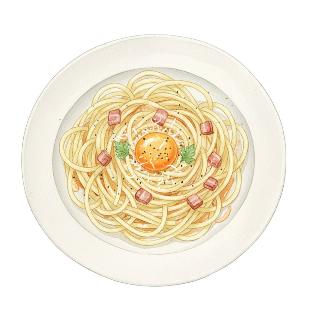 【PNG素材】レトロイタリアンクリップアートセット(全15種/水彩スタイル/背景透過)