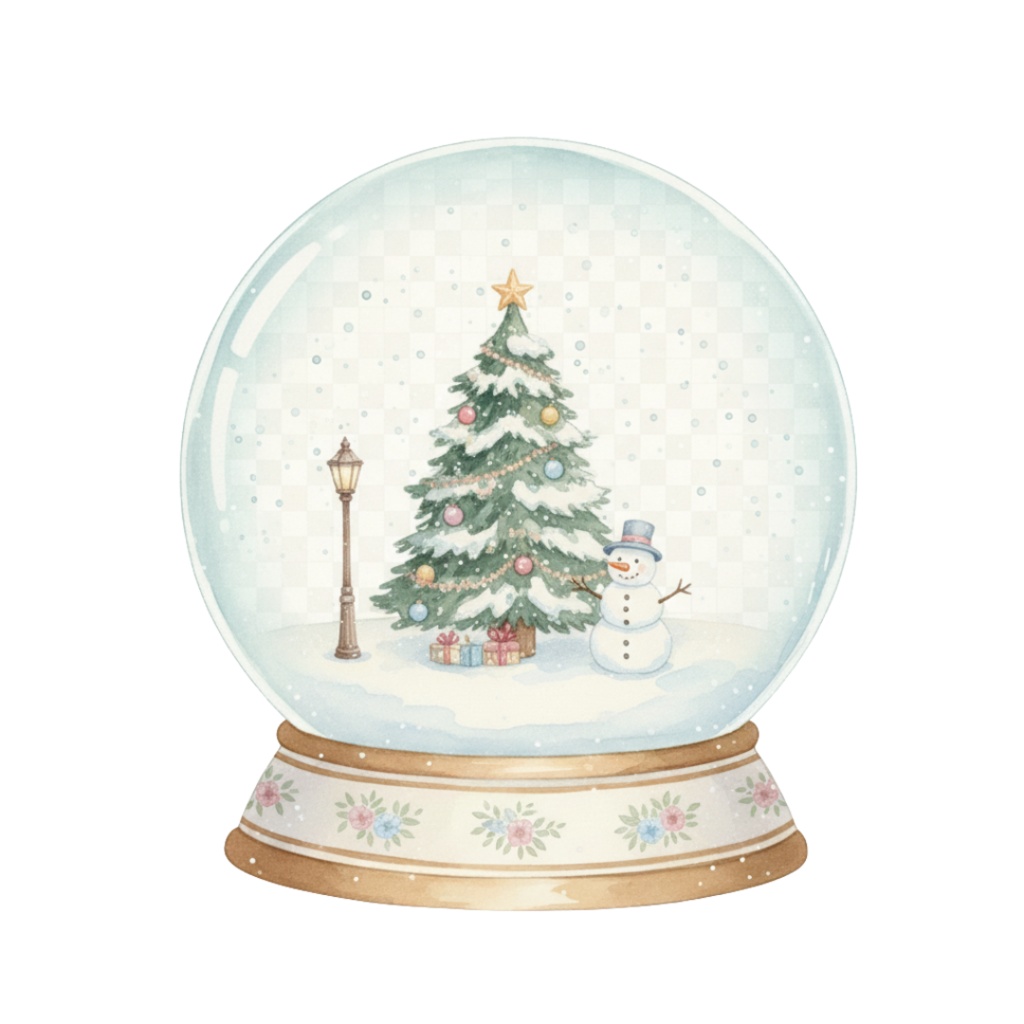 【PNG素材】大人可愛いウィンターカフェクリップアートセット(全15種/水彩スタイル/背景透過)