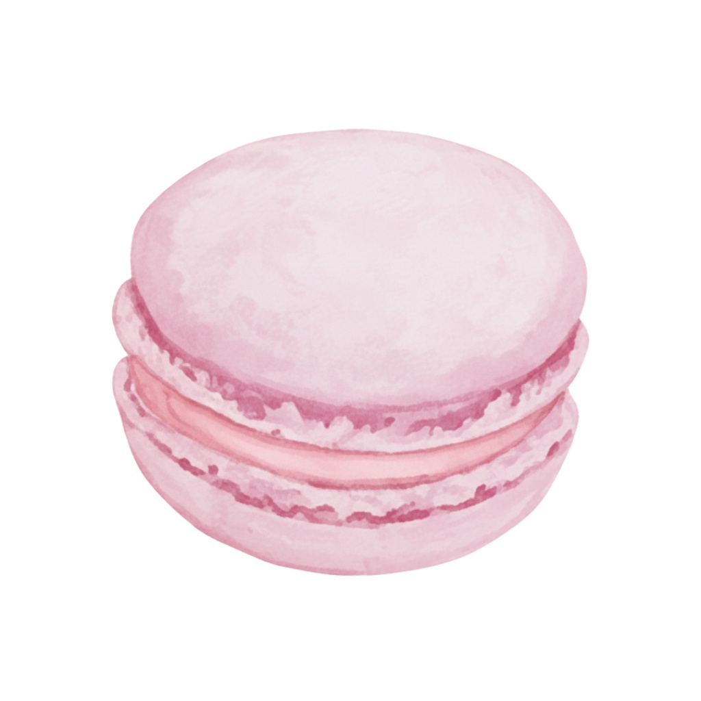 【PNG素材】大人可愛いドリーミースイーツクリップアートセット(全15種/水彩スタイル/背景透過)