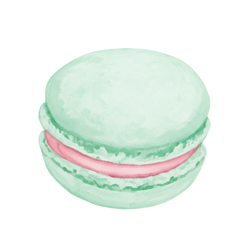 【PNG素材】大人可愛いドリーミースイーツクリップアートセット(全15種/水彩スタイル/背景透過)