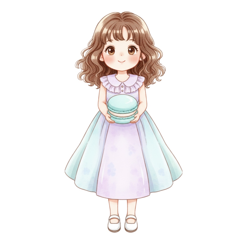 【PNG素材】大人可愛いドリーミースイーツクリップアートセット(全15種/水彩スタイル/背景透過)