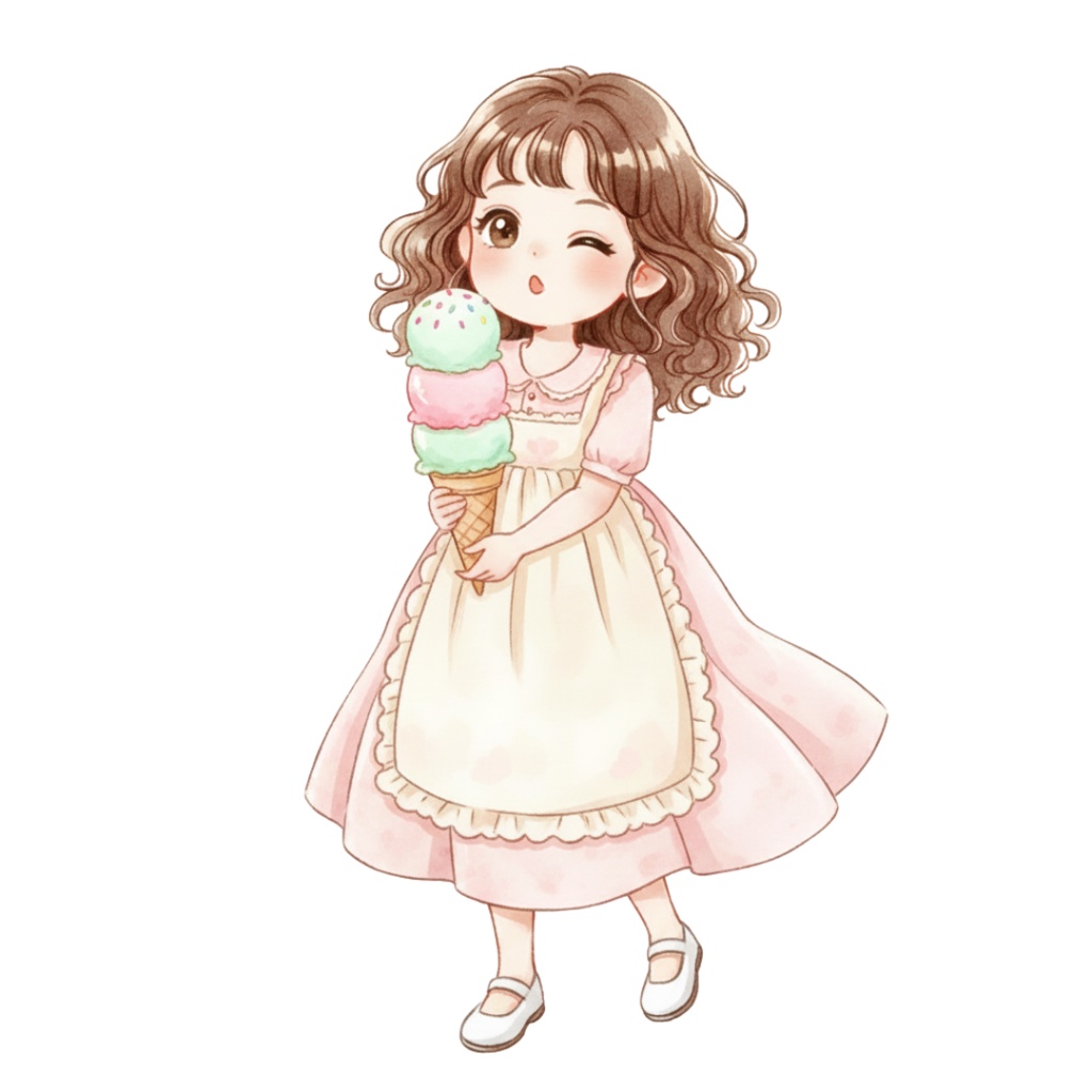 【PNG素材】大人可愛いドリーミースイーツクリップアートセット(全15種/水彩スタイル/背景透過)