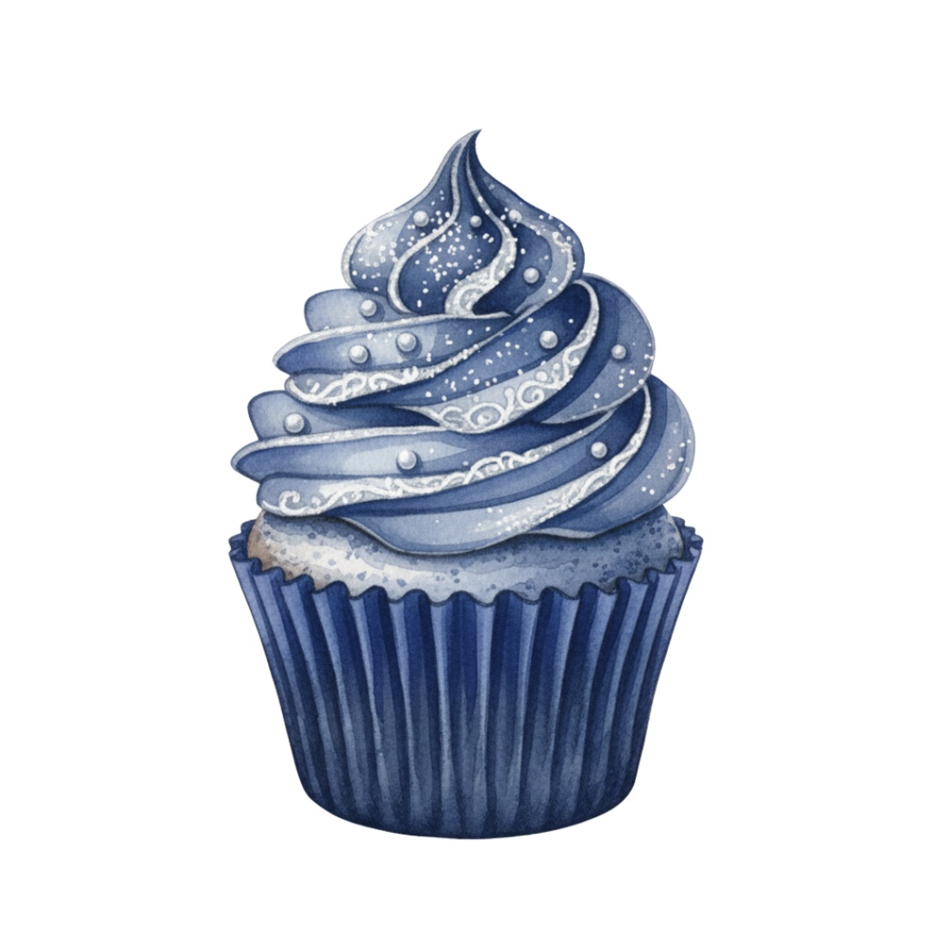 【PNG素材】大人可愛いネイビーなアリスの世界クリップアートセット(全15種/水彩スタイル/背景透過)