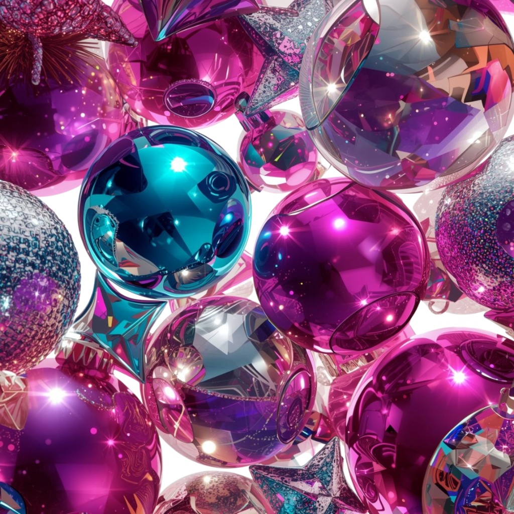 【PNG素材】大人可愛いポップネオンクリスマスクリップアートセット(全15種/レトロポップ/背景透過)