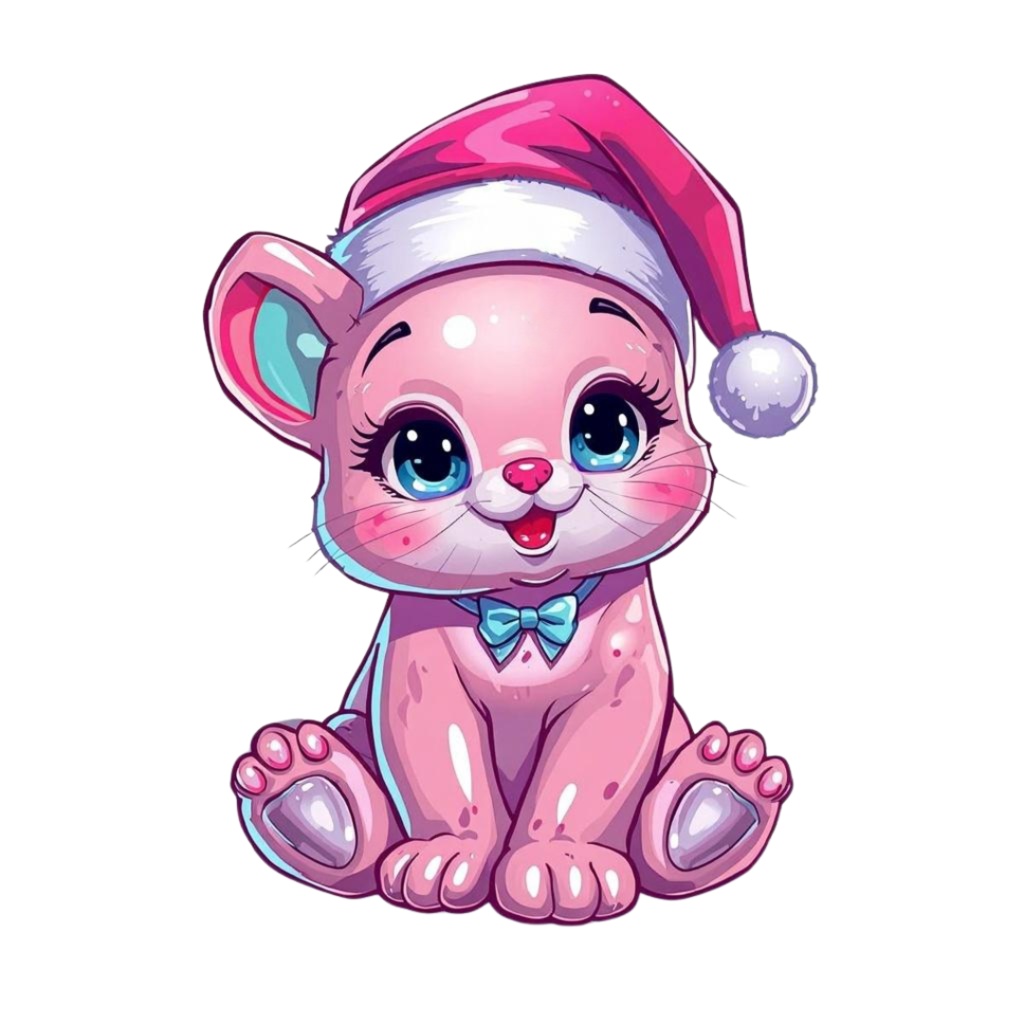 【PNG素材】大人可愛いポップネオンクリスマスクリップアートセット(全15種/レトロポップ/背景透過)