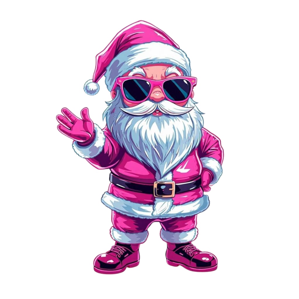 【PNG素材】大人可愛いポップネオンクリスマスクリップアートセット(全15種/レトロポップ/背景透過)