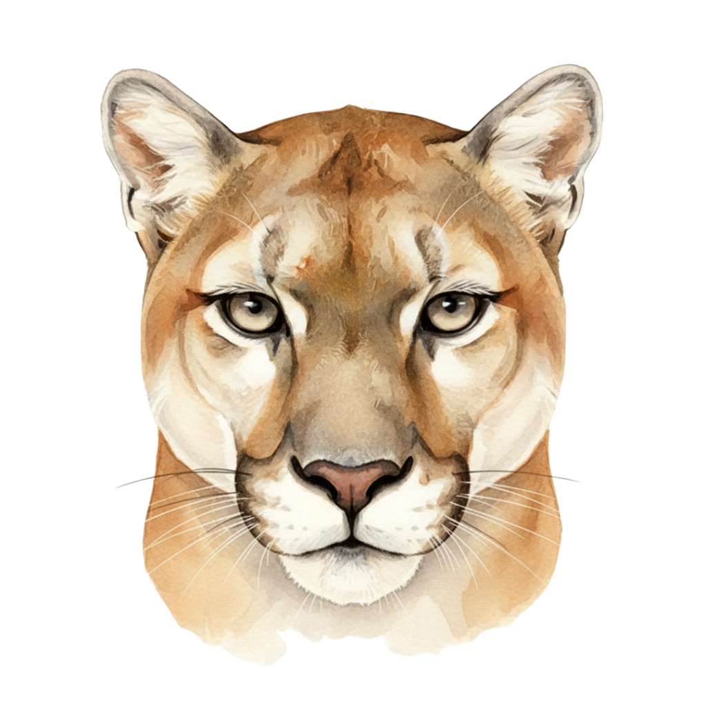 【PNG素材】大人可愛いワイルドアニマルリップアートセット(全15種/水彩スタイル/背景透過)