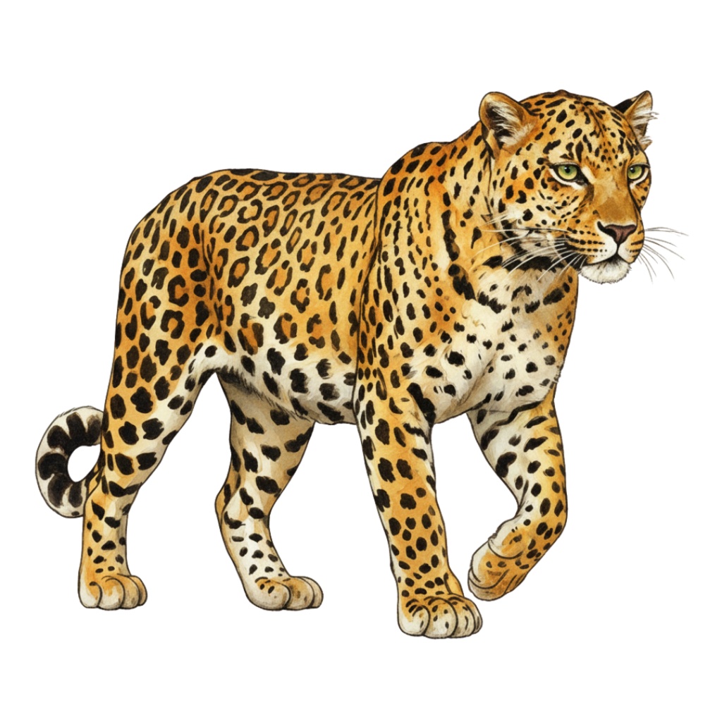 【PNG素材】大人可愛いワイルドアニマルリップアートセット(全15種/水彩スタイル/背景透過)