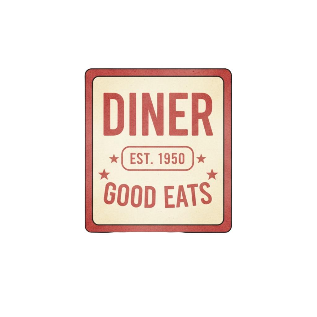 【PNG素材】大人可愛いレトロアメリカンダイナークリップアートセット(全15種/ヴィンテージスタイル/背景透過)