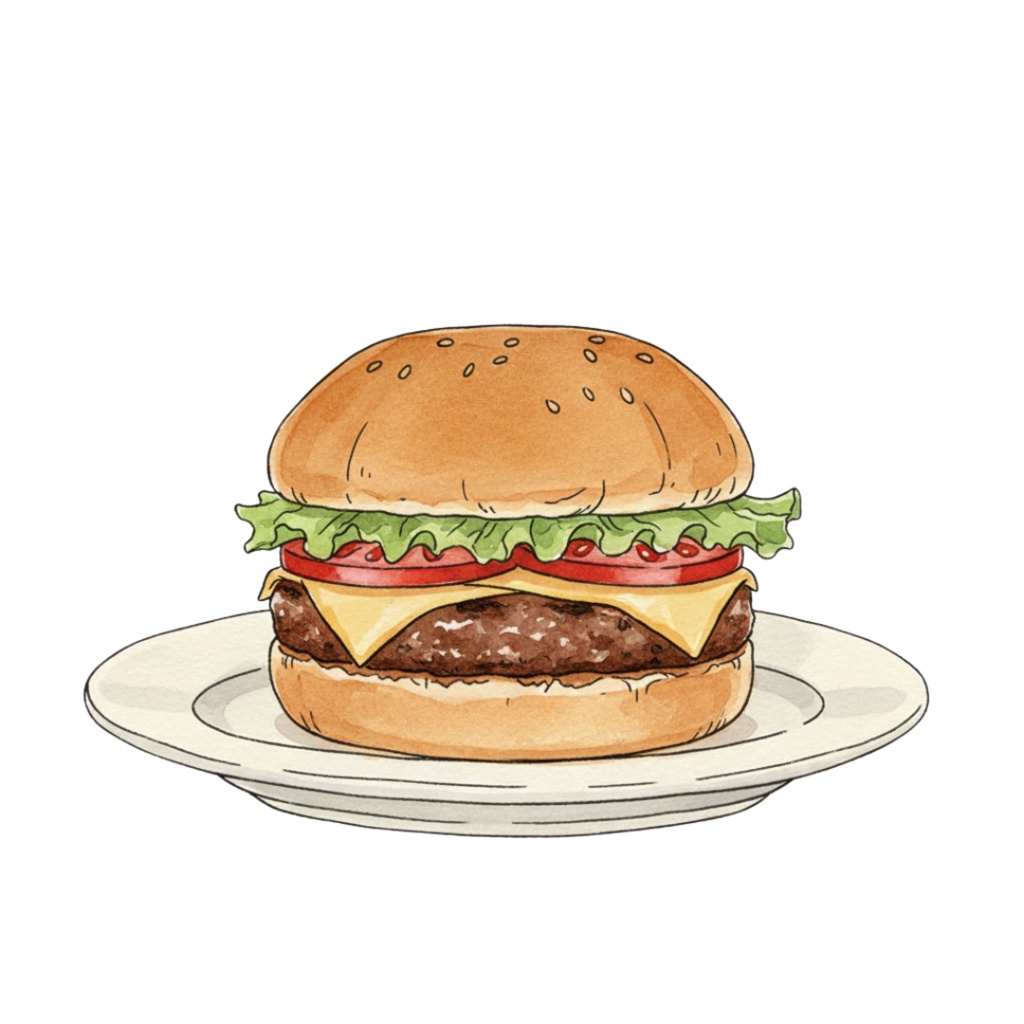 【PNG素材】大人可愛いレトロアメリカンダイナークリップアートセット(全15種/ヴィンテージスタイル/背景透過)